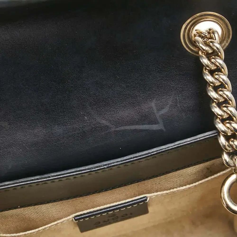 GUCCI Black Leather Horsebit Shoulder Bag - Picture 4 of 15